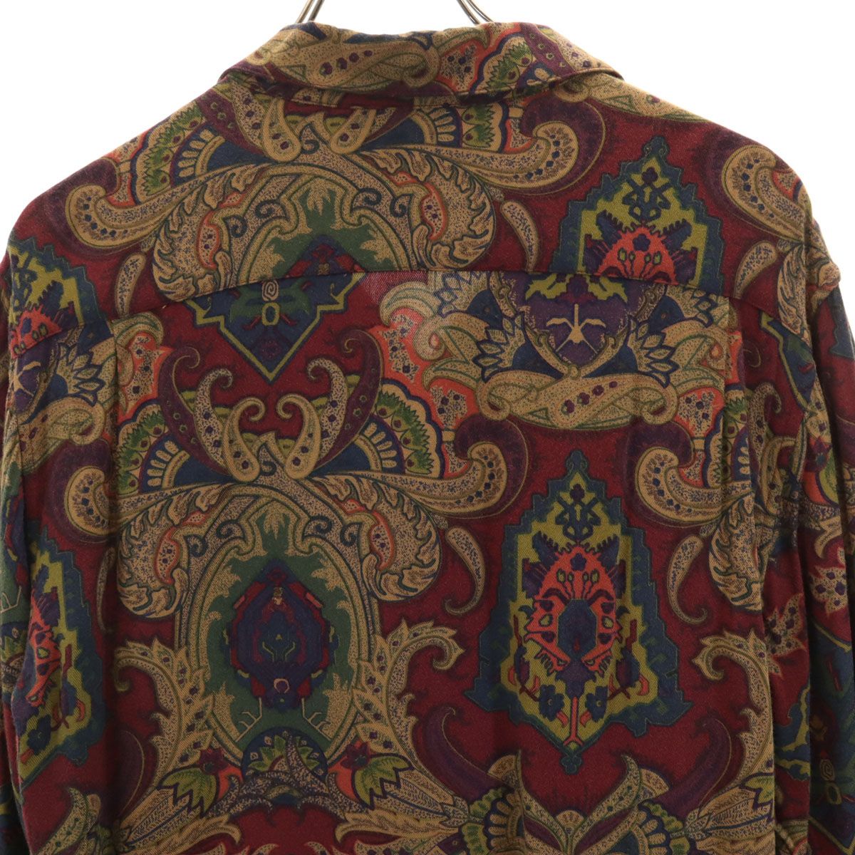 Supreme シュプリーム 15AW ペイズリー柄 長袖 オープンカラーシャツ M 