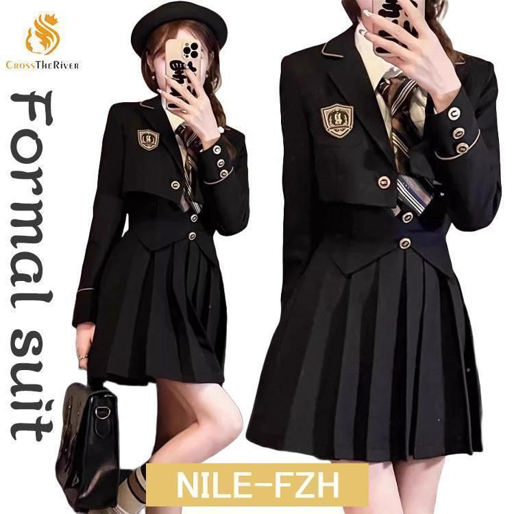韓国 制服 ブレザー なんちゃって制服 セット 卒業式 スーツ レディース 女子高生 フォーマルスーツ レディース 入学式 発表会 卒業式 ショ