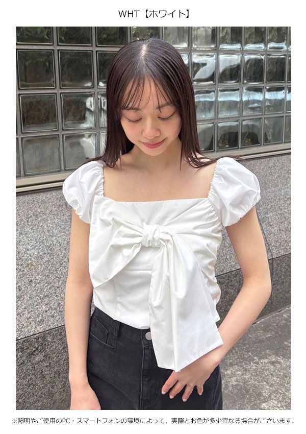 25春夏 リボンディテールトップス