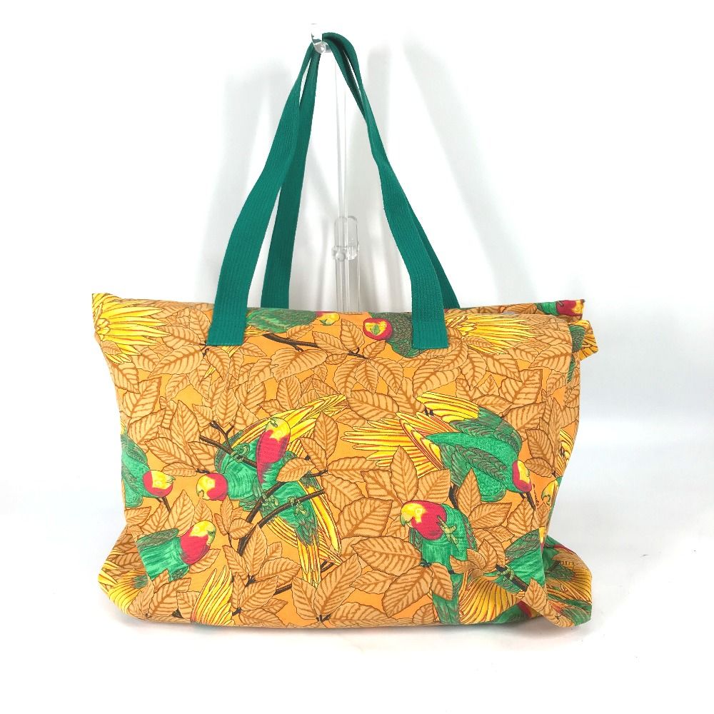HERMÈS 鳥と草のプリント トートバッグ HERMÈS 鳥と草のプリント トートバッグ