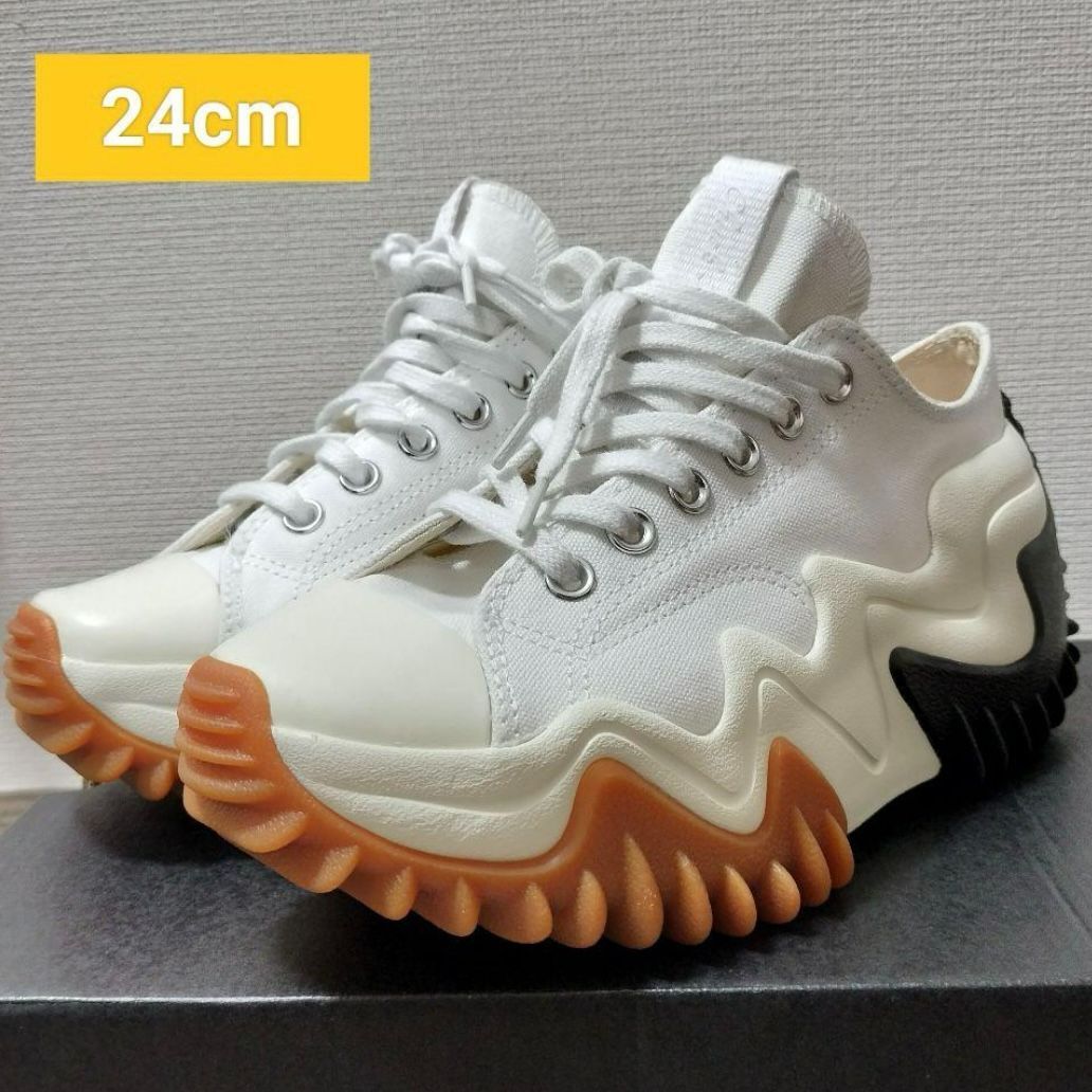 韓国コンバース　ランスターモーション ホワイト　厚底　美品　24.5 Amazon | コンバース レディース スニーカー、ラン スター