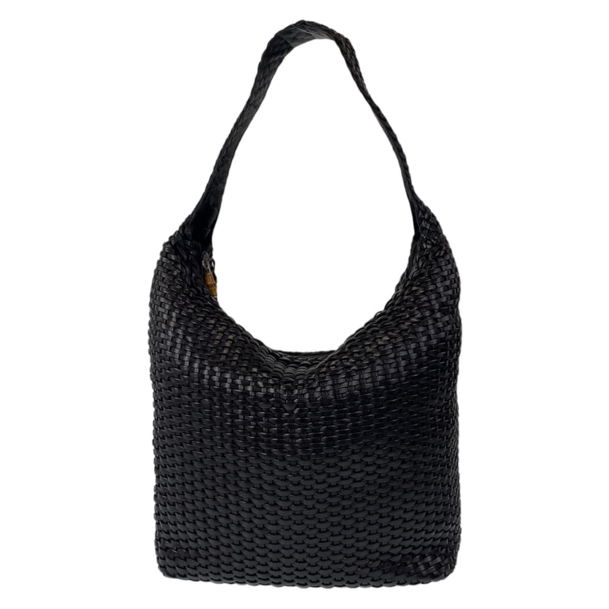 美品 GUCCI グッチ バンブー ホーボー ブラック 黒 レザー 000 2404 