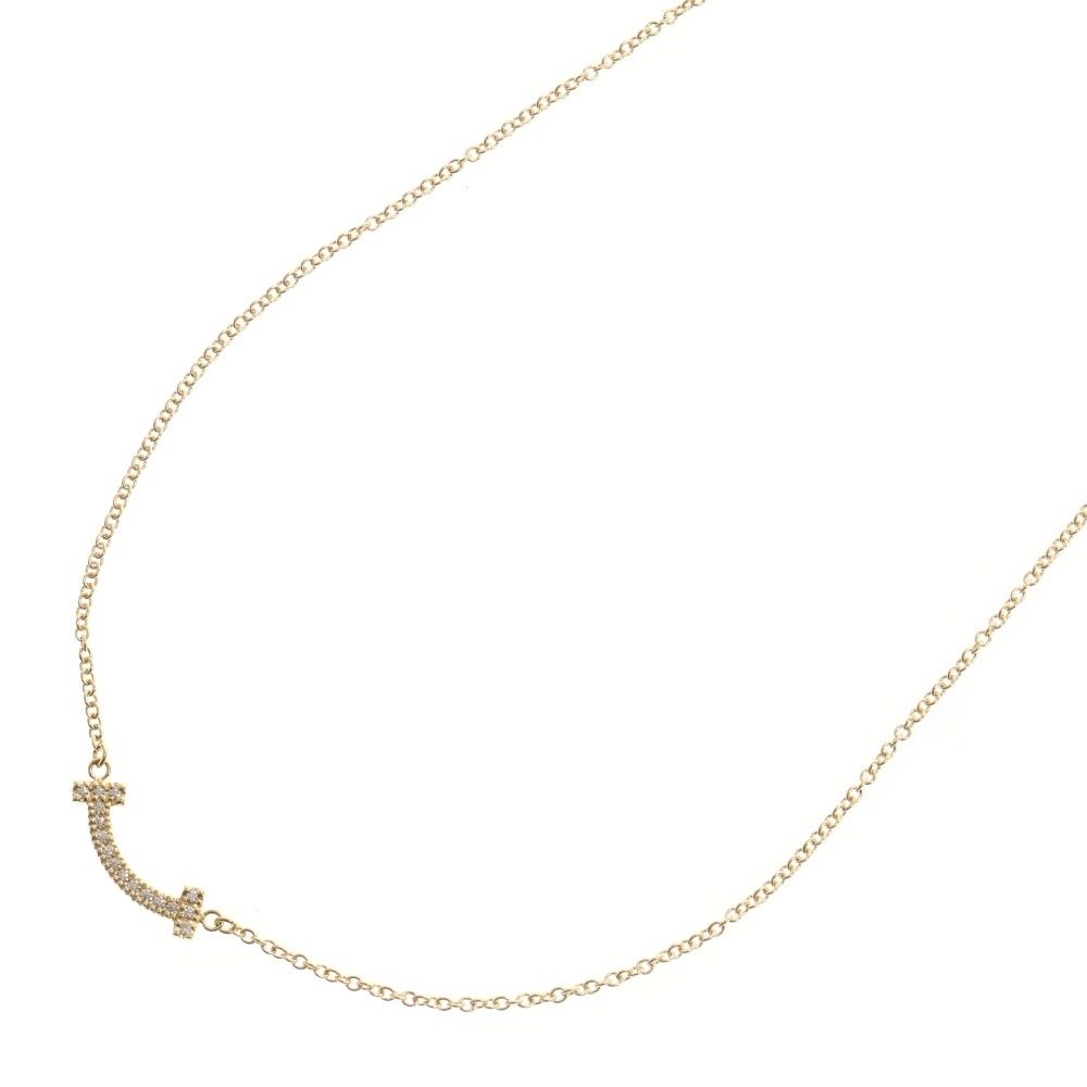 TIFFANY&Co (ティファニー) Tスマイル ミニ ダイヤ ネックレス Au750  