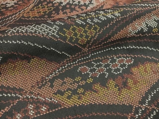 平和屋着物□本場大島紬 立波文 正絹 逸品 AAAY4485ph