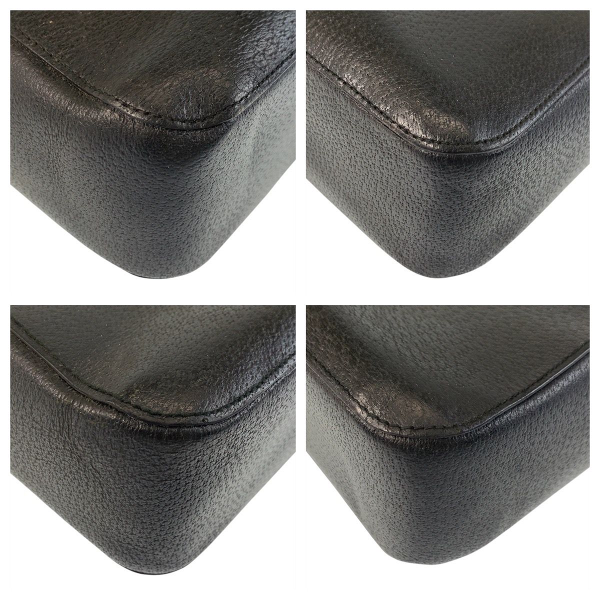 美品 GUCCI グッチ バンブー ブラック 黒 レッド レザー