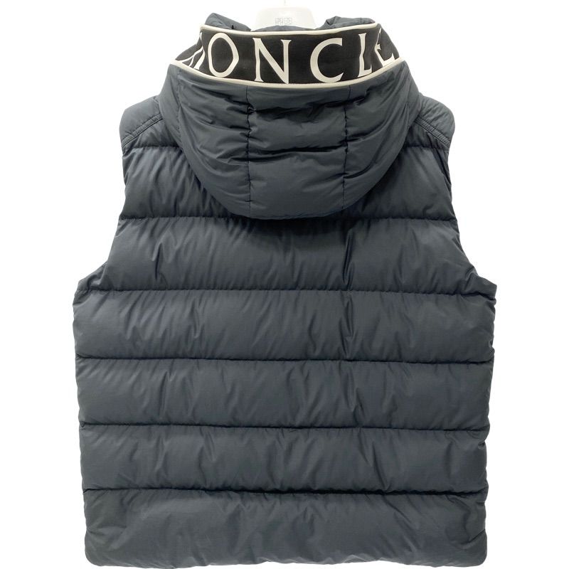 モンクレール MONCLER ダウンベスト Cardamine ジレ フード ロゴ ブラック 5（XL） - メルカリ