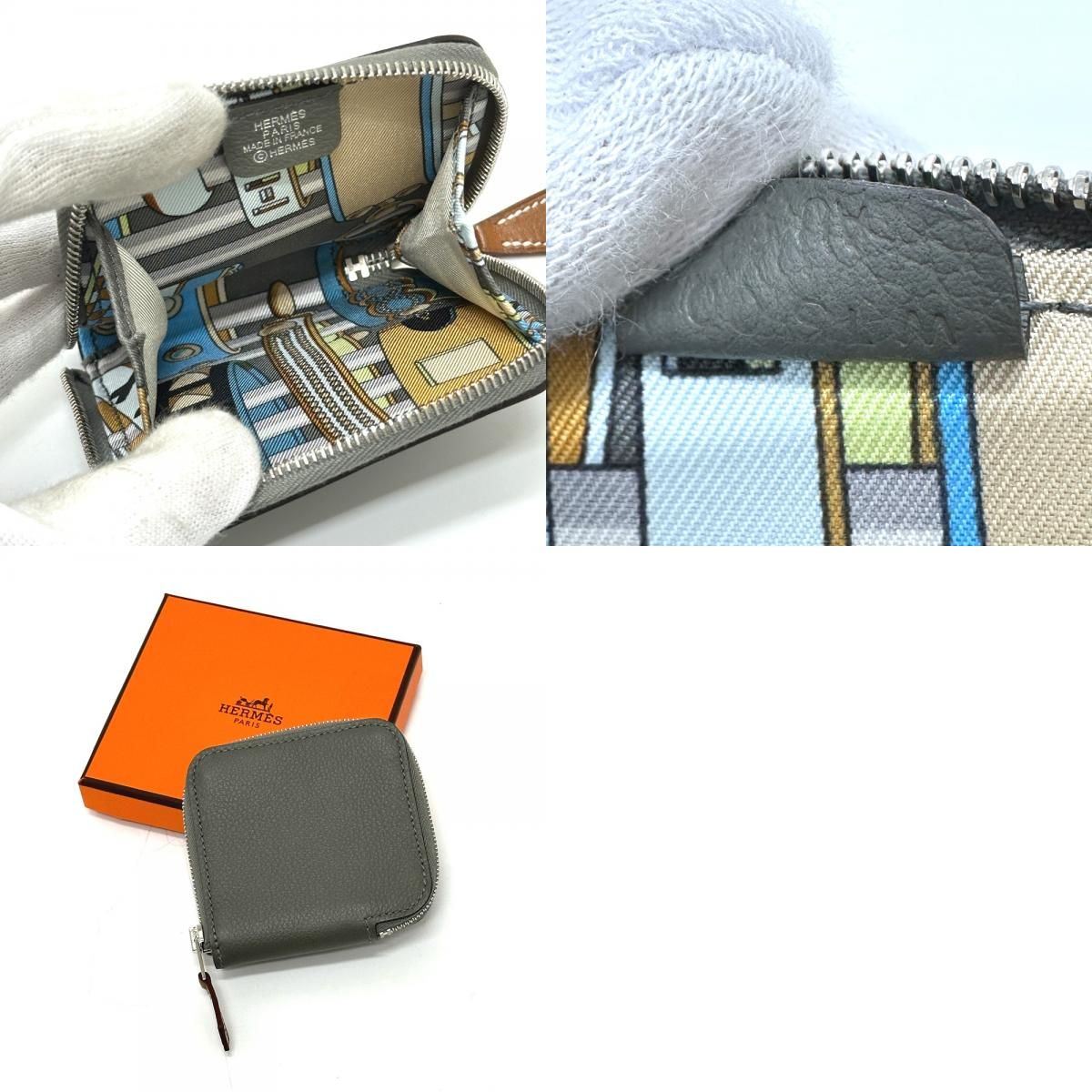 HERMES グレー コインケース HERMES ライトグレー コインケース - メルカリ