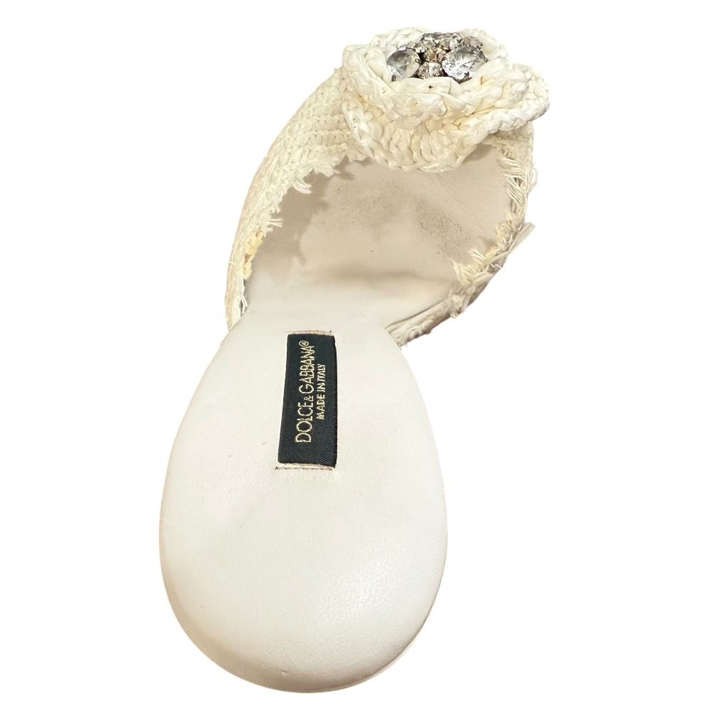 ✨極美品✨ D&G ドルチェアンドガッバーナ ビジューサンダル スパイク 35 美品✨ドルチェ&ガッバーナ ビジュー ストラップサンダル