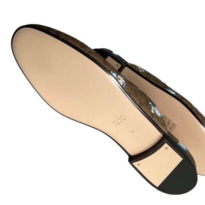 未使用 GUCCI グッチ 655038 ドラえもん コラボ GG柄 スリッパ