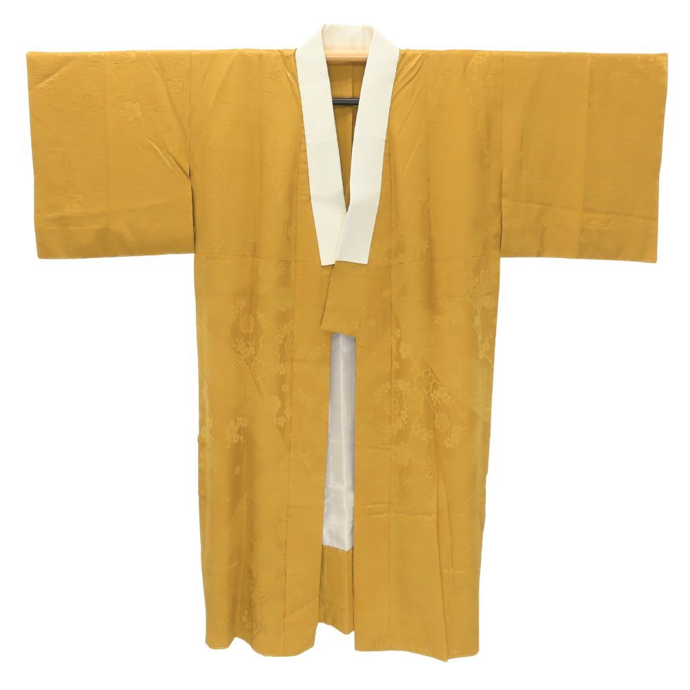 襦袢 長襦袢 やまと 正絹 マスタード おしゃれ 桜 和装 呉服 和服 きもの レディース 女性