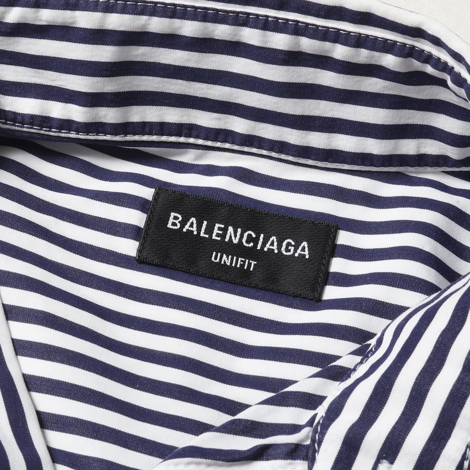 chanmami様専用 Balenciaga アシンメトリー ストライプシャツ www