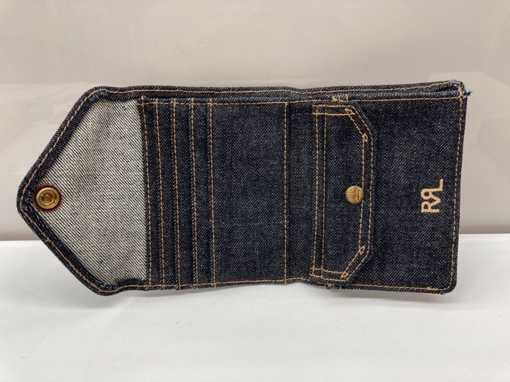 RRL Indigo Denim Billfold ダブルアールエル二つ折り財布 ダブルアールエル) RRL インディゴ 日本製デニム ビルフォールド