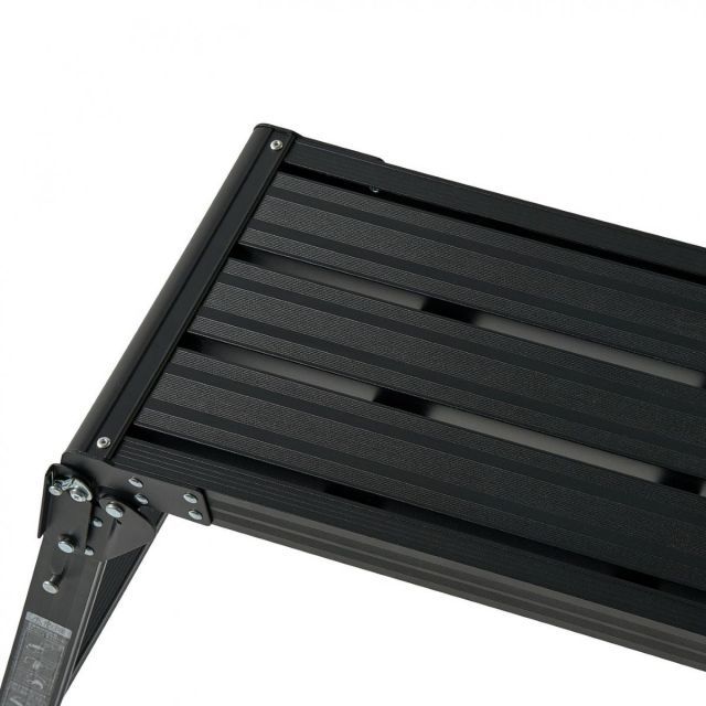 天馬 TENMA アルミ 作業台 2段 ブラック 設置幅約90cm 高さ約60cm 軽量 室内 コンパクト 省スペース収納 掃除 丈夫 HRDEVELOPMENT_JP