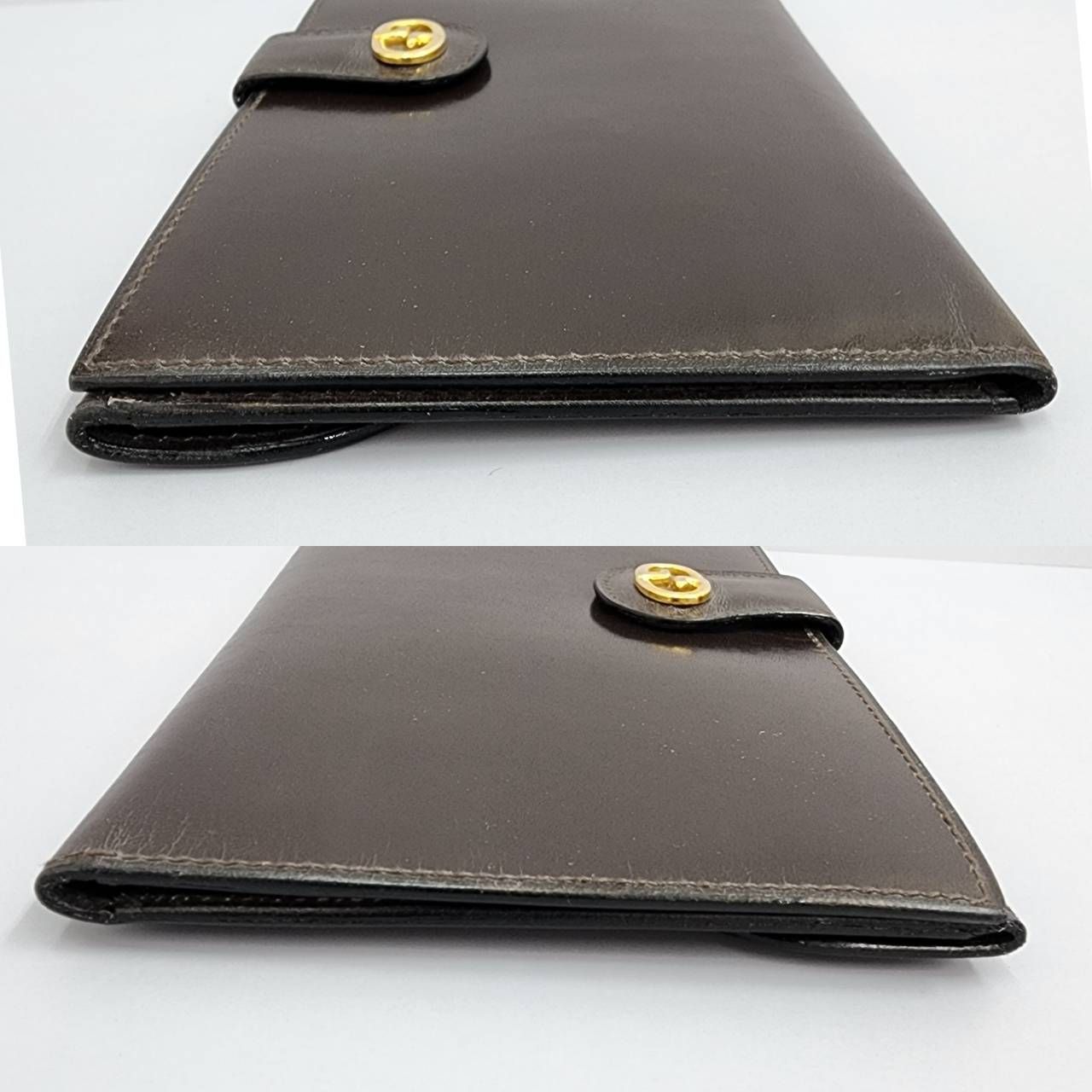 GUCCI オールドグッチ 長財布 レザー ブラウン系 ヴィンテージ 