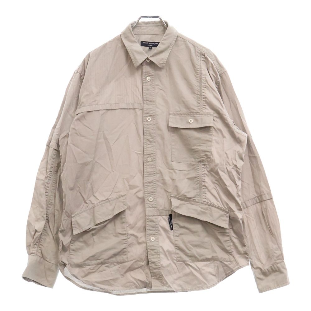 COMME des GARCONS HOMME コムデギャルソンオム 20AW フロントマルチポケット 長袖シャツ グレー HG-B007