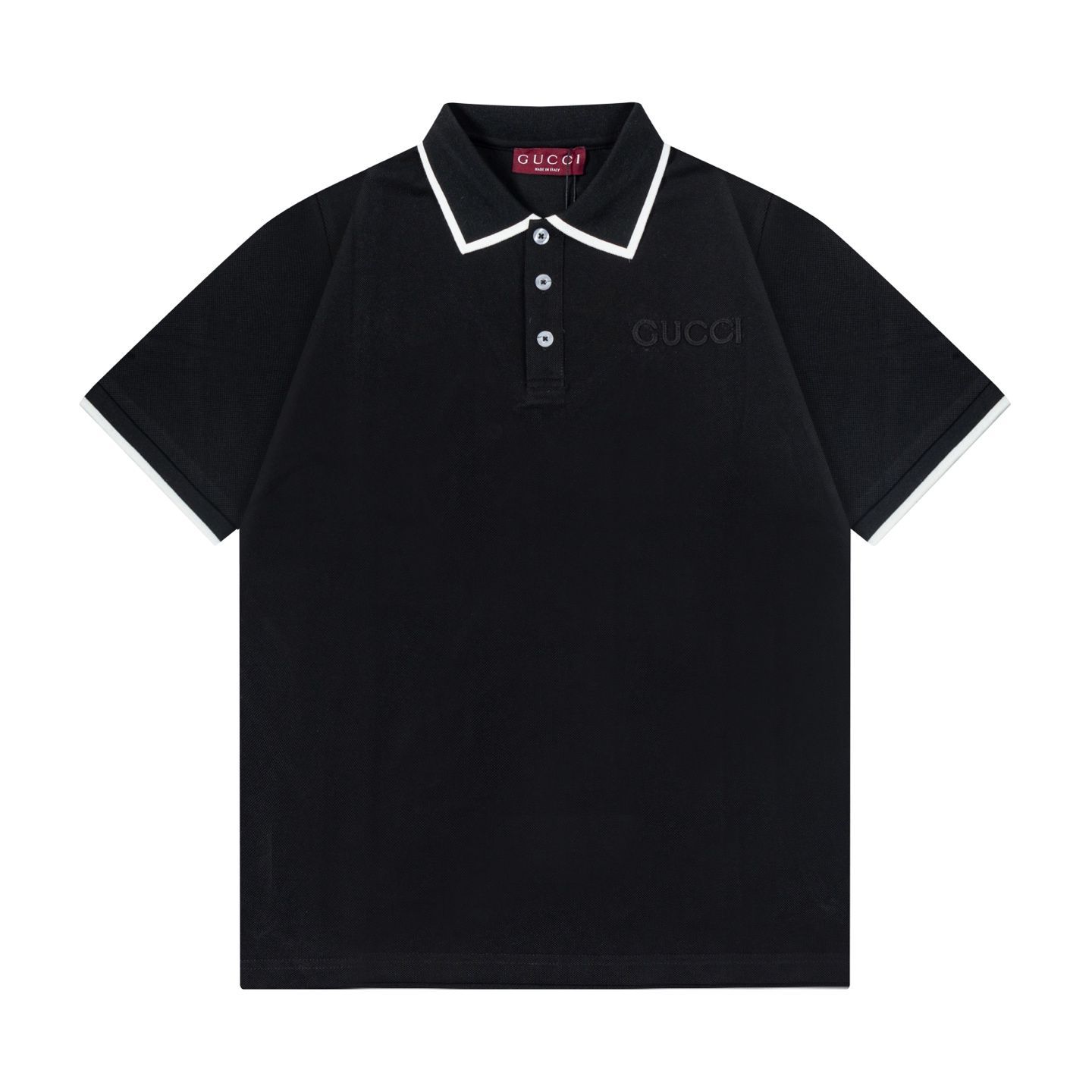 今日特価】Gucci 2025SS カラーブロック文字テープ刺繍ポロ-2