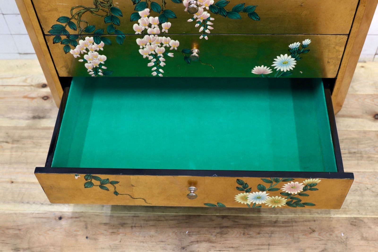 引き出し収納 ゴールド