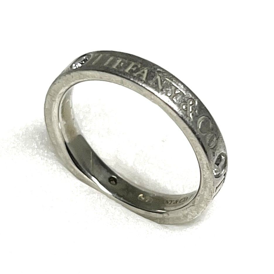 ティファニー TIFFANY&Co. リング バンドリング シルバー×カラーストーン レッド 美品 アクセサリー（指） ティファニー トゥルー バンドリング ダイヤモンド | Tiffany \u0026 Co.