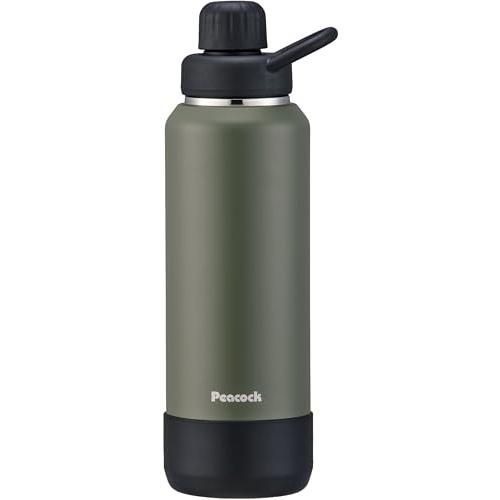 ピーコック魔法瓶工業 The-peacock ピーコック 水筒 炭酸対応 カーキ 1L 保冷 直飲み スポーツ 持ち手 魔法瓶 AJL-R10
