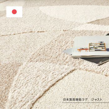 ラグ タフトラグ 約190×190cm 防ダニ 抗菌 抗ウイルス アレル物質低減 消臭 日本製 ジャスト 2カラー 3サイズ