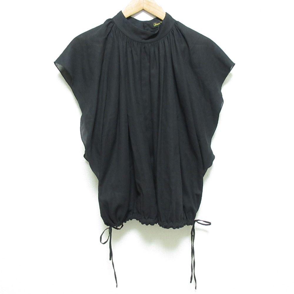 美品 Drawer ドゥロワー ジョーゼットギャザーブラウス 6521-234-0784