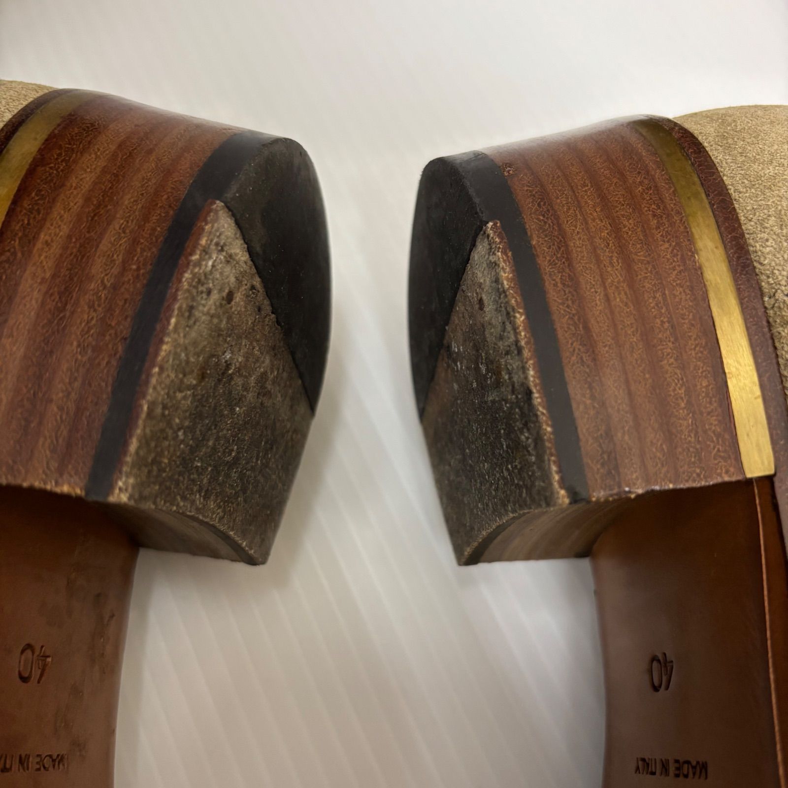 アルフレッドダンヒル ALFRED DUNHILL サイドジップ スウェード ヒール 