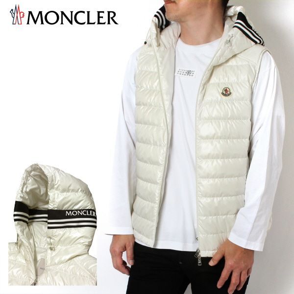 24SS新作 モンクレール MONCLER  メンズ CLAI ライトダウンベスト【ホワイト】 1A00057 595ZJ 034/【2024SS】m-tops