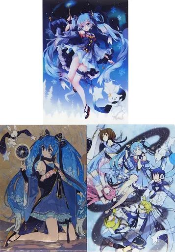 中古】クリアファイル 雪ミク2017 A4クリアファイルセットA(3枚