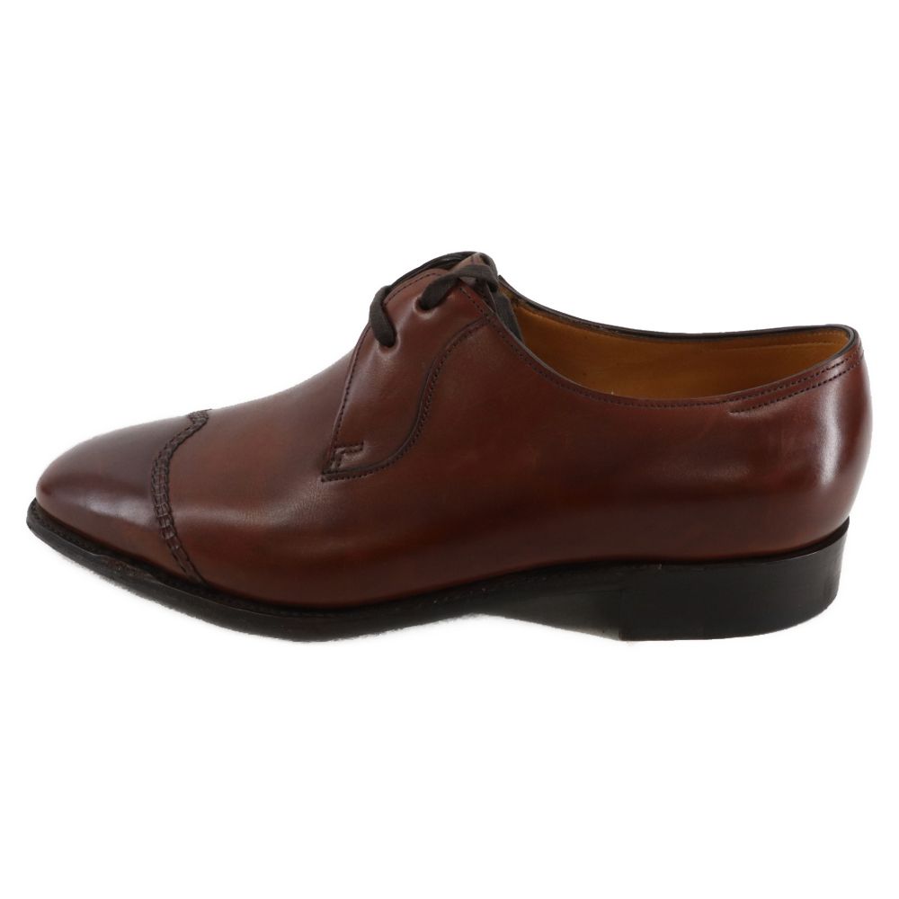 JHONLOBBブラウンレザー レースアップ シューズ