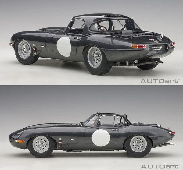 新品 AUTOart 1&frasl;18 ジャガー ライトウェイト Eタイプ ダーク・グレー