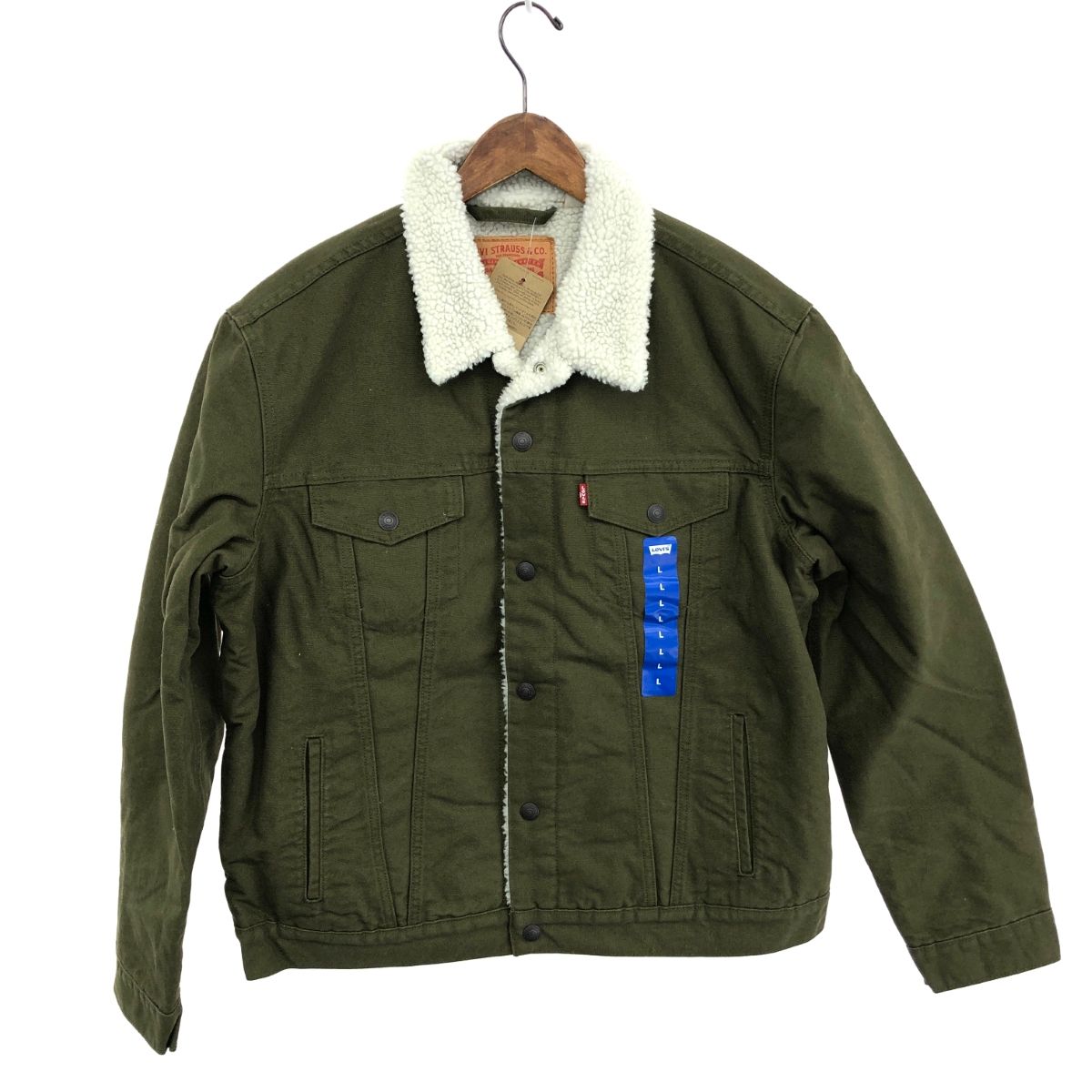 未使用品 LEVI`S リーバイス デニムボア ジャケット サイズ:L  グリーン  メンズ 　240001101613