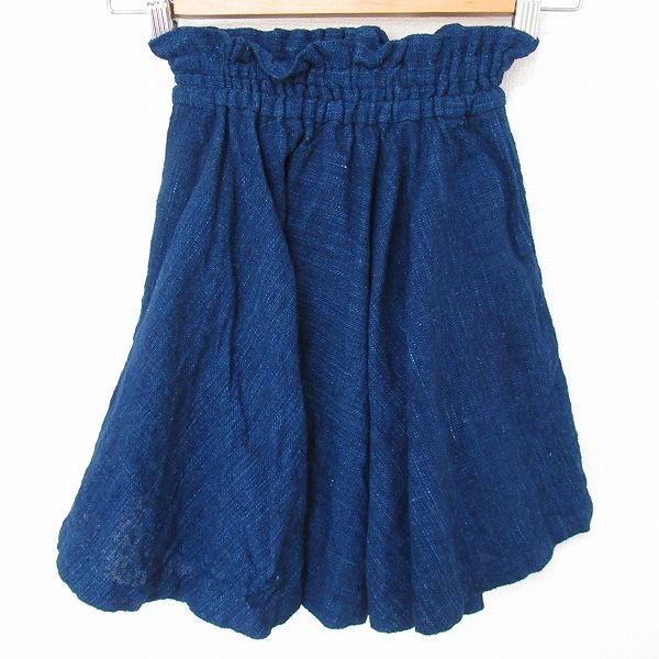 うさとの服 usaato 新品未使用 スカート うさとの服 usaato フレアスカート ミニスカート 藍色系 キッズ