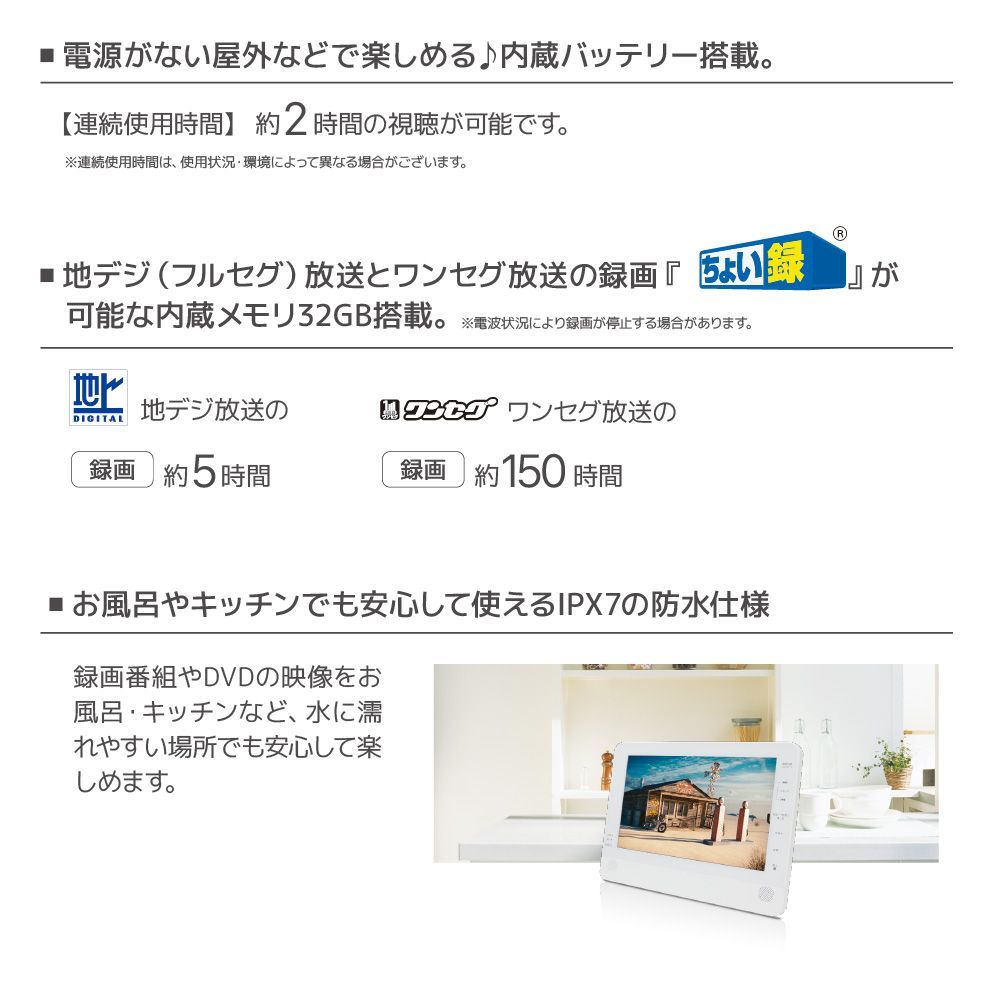 12インチ 内蔵メモリ搭載