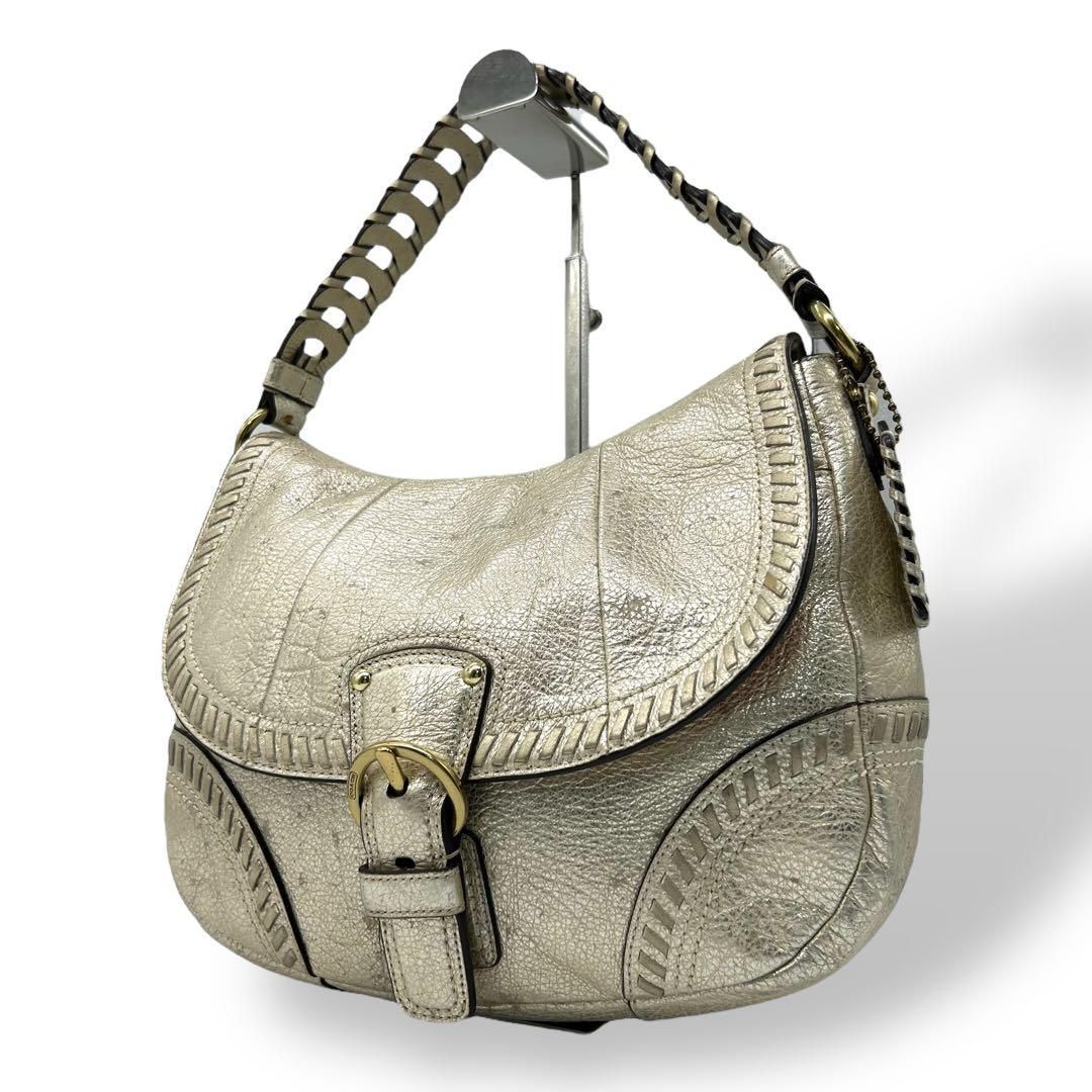 1222 Coach Soho Hand Bag Champagne g