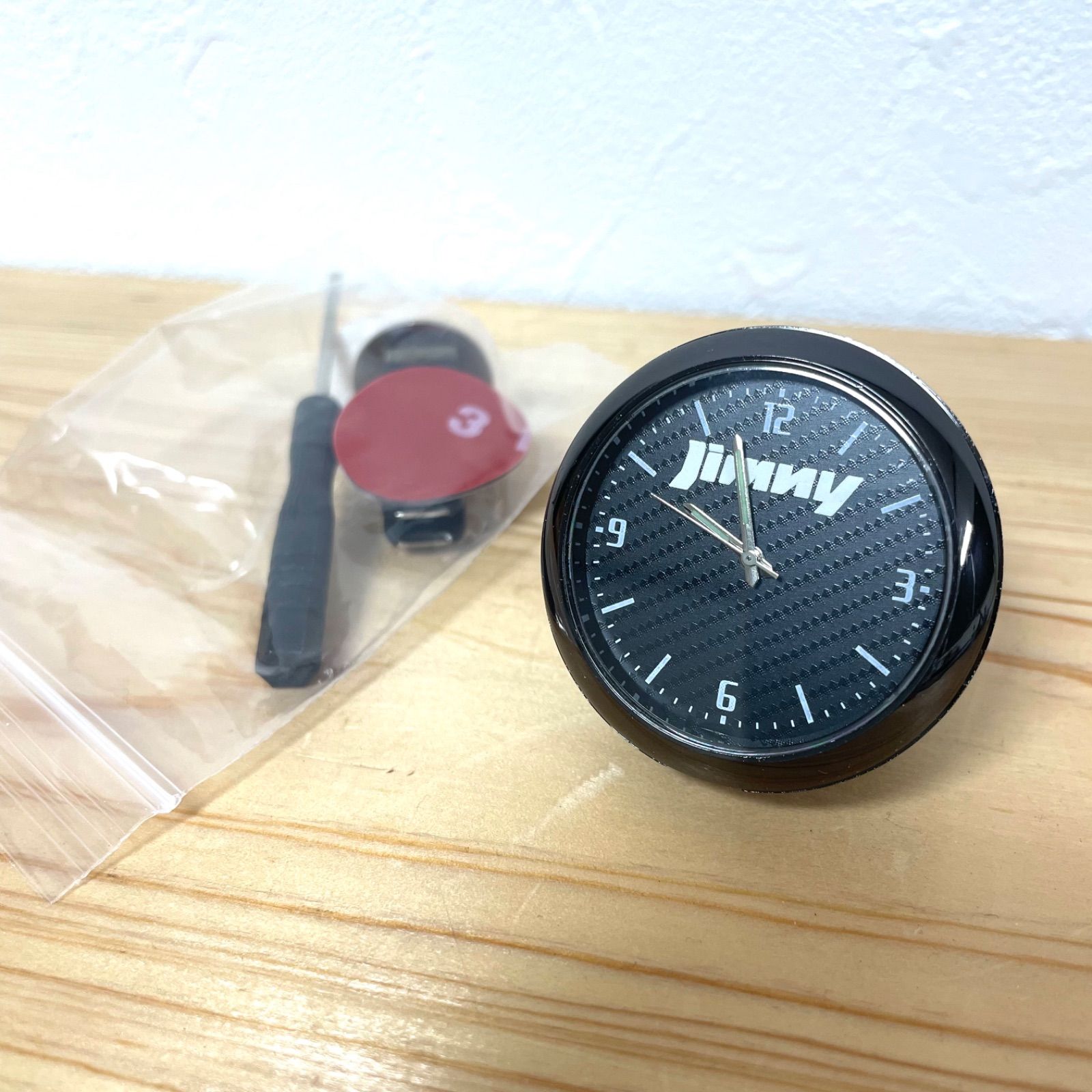 ジムニー蓄光時計  車内時計 クォーツ カラー ブラック ジムニー蓄光時計 車内時計 クォーツ カラー ブラック 黒