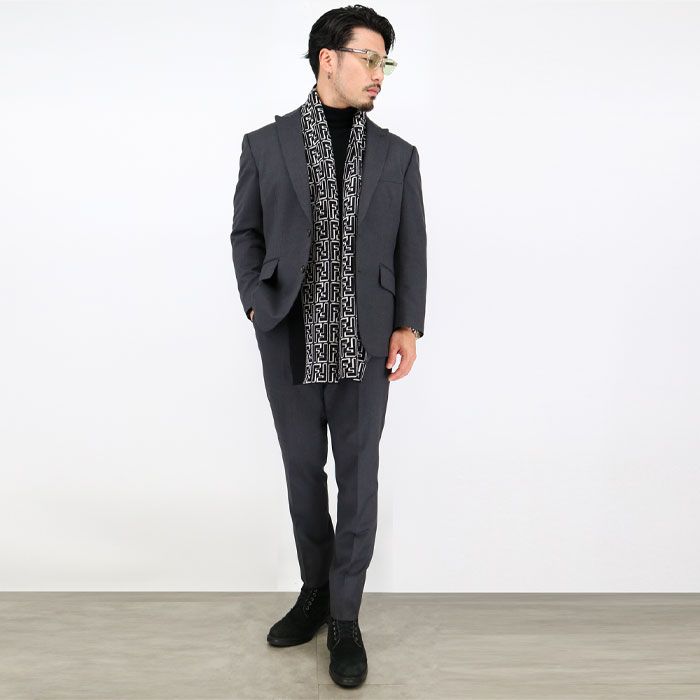 FENDI フェンディ ロゴマフラー FXS124 ALGS レディース メンズ