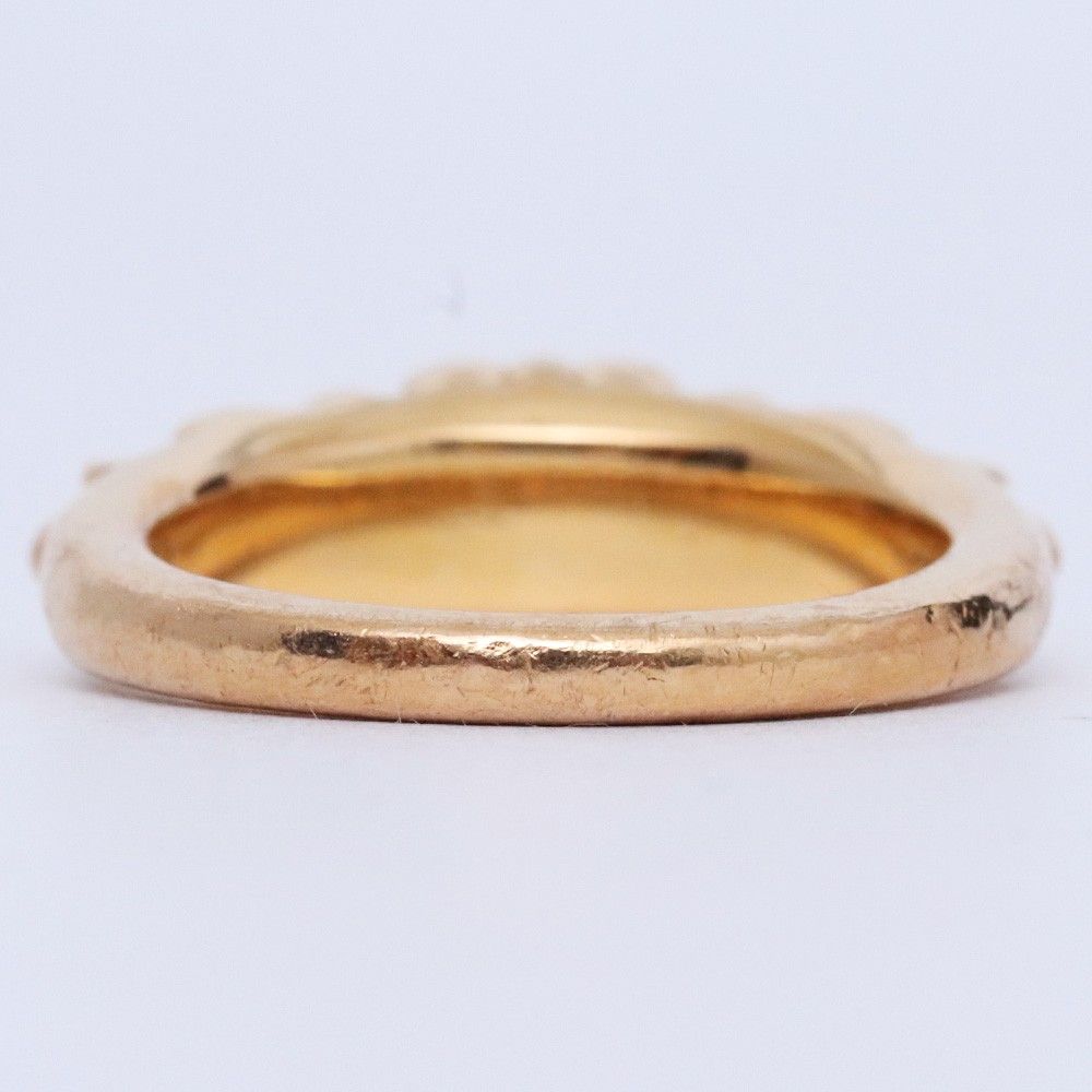 10号 CHROME HEARTS ベビークラシックフローラルクロスリング 22K with 