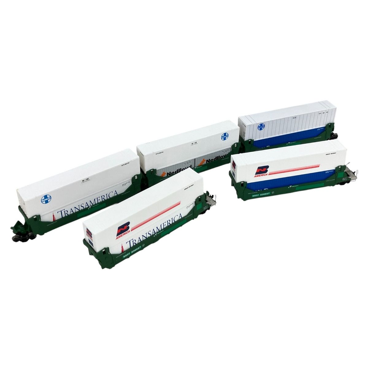 Deluxe Innovations TWINSTACK 5 unit articulated car 1520-A 5両セット 海外車両 コンテナ車 Nゲージ 鉄道模型 ジャンク K9968667