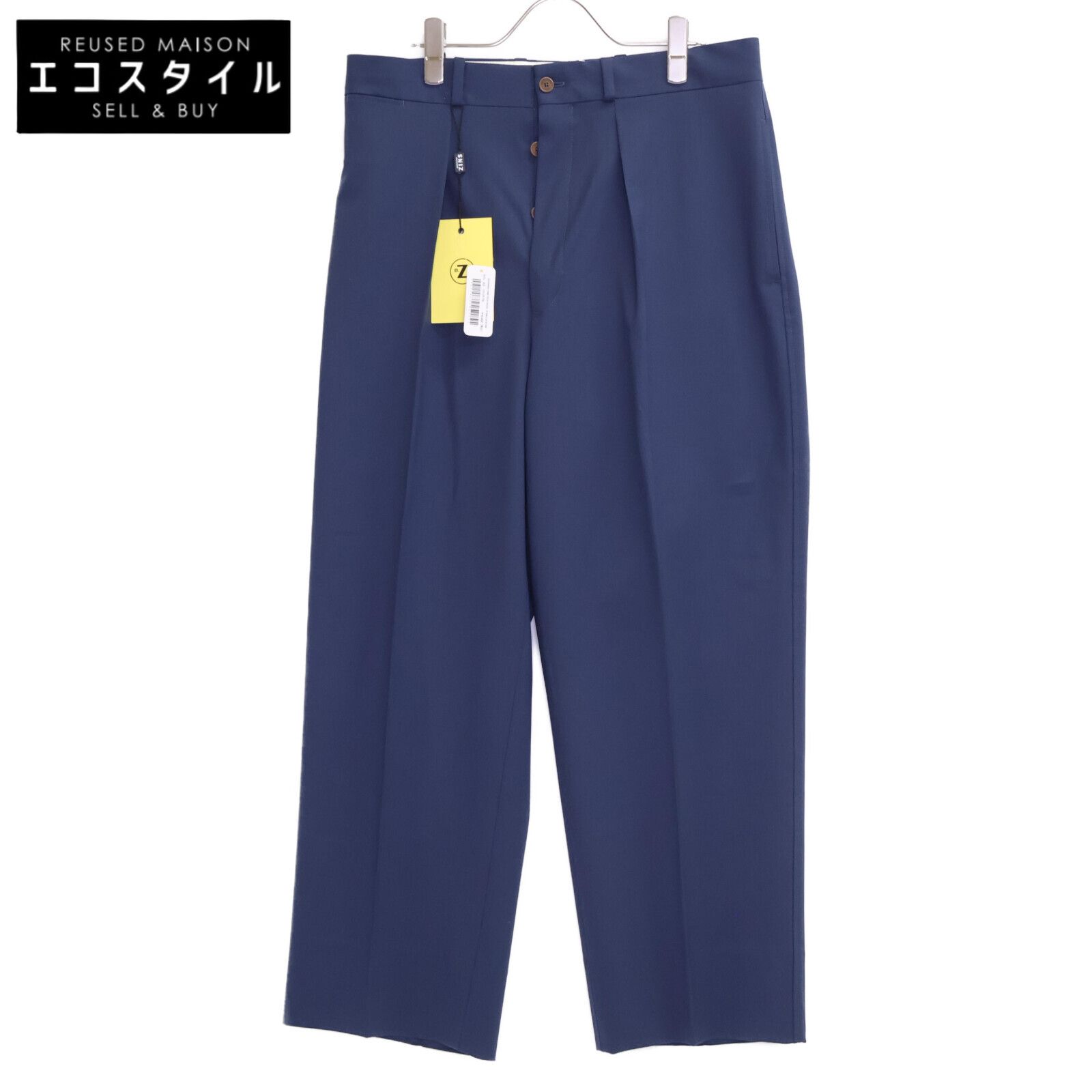 BERNARD ZINS ベルナールザンス ﾌﾞﾙｰ WALLIS ﾃｯｸｳｰﾙ 1ｲﾝﾌﾟﾘｰﾂﾊﾟﾝﾂ 42