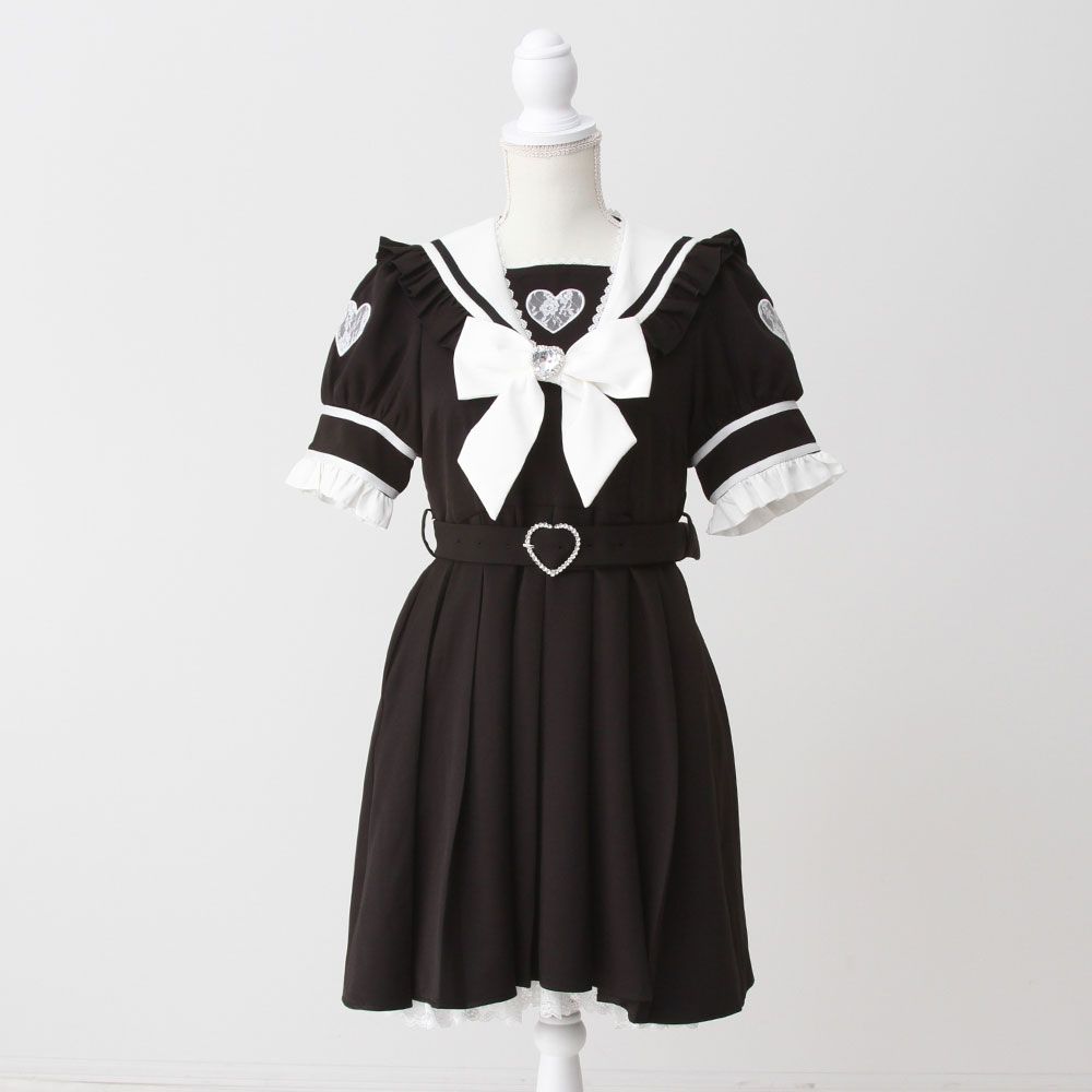 夢展望 dearmylove 半袖セーラーワンピース 膝上L ノエミー 新品 夢展望 dearmylove 半袖セーラーワンピース 膝上L ノエミー 新品