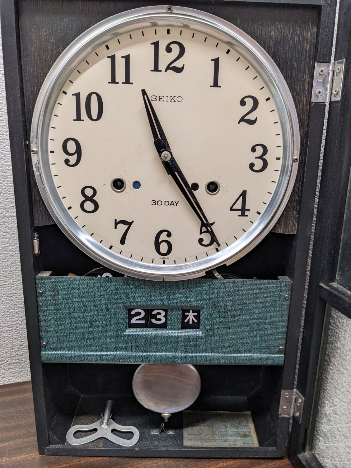 動作品/現状品◎SEIKO セイコー 1か月巻掛け時計 4PC450 昭和