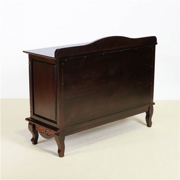 キャビネット 収納棚 約幅110×奥行40×高さ85.5cm ブラウン 木製 引き出し 脚付き 完成品 リビング ダイニング ベッドルーム 代引不可 WWW_KANDAIZUMI_COM