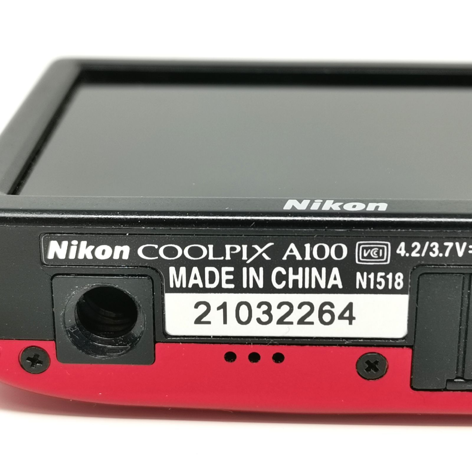 ニコン coolpix a100 デジカメ レッド 箱あり 動作確認済み デジタル 
