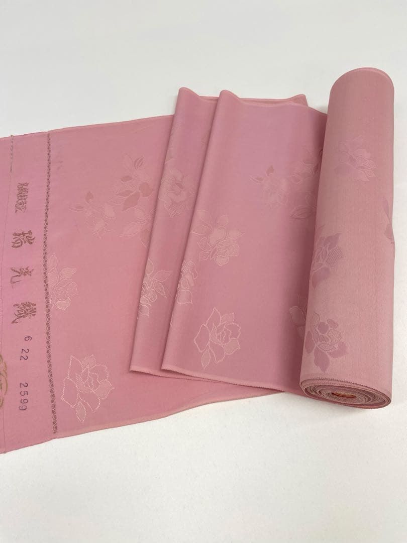 色無地 紋意匠 薔薇文様 正絹 反物 - メルカリ