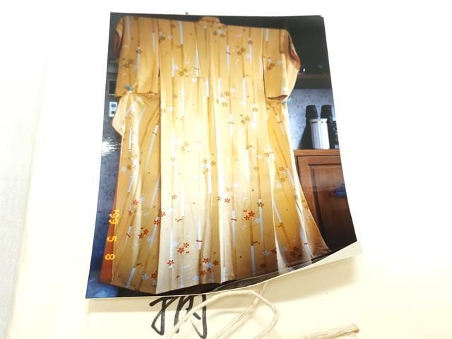 平和屋着物○極上 銀座 志ま亀 訪問着 竹に梅の柄 金彩 たとう紙付き  