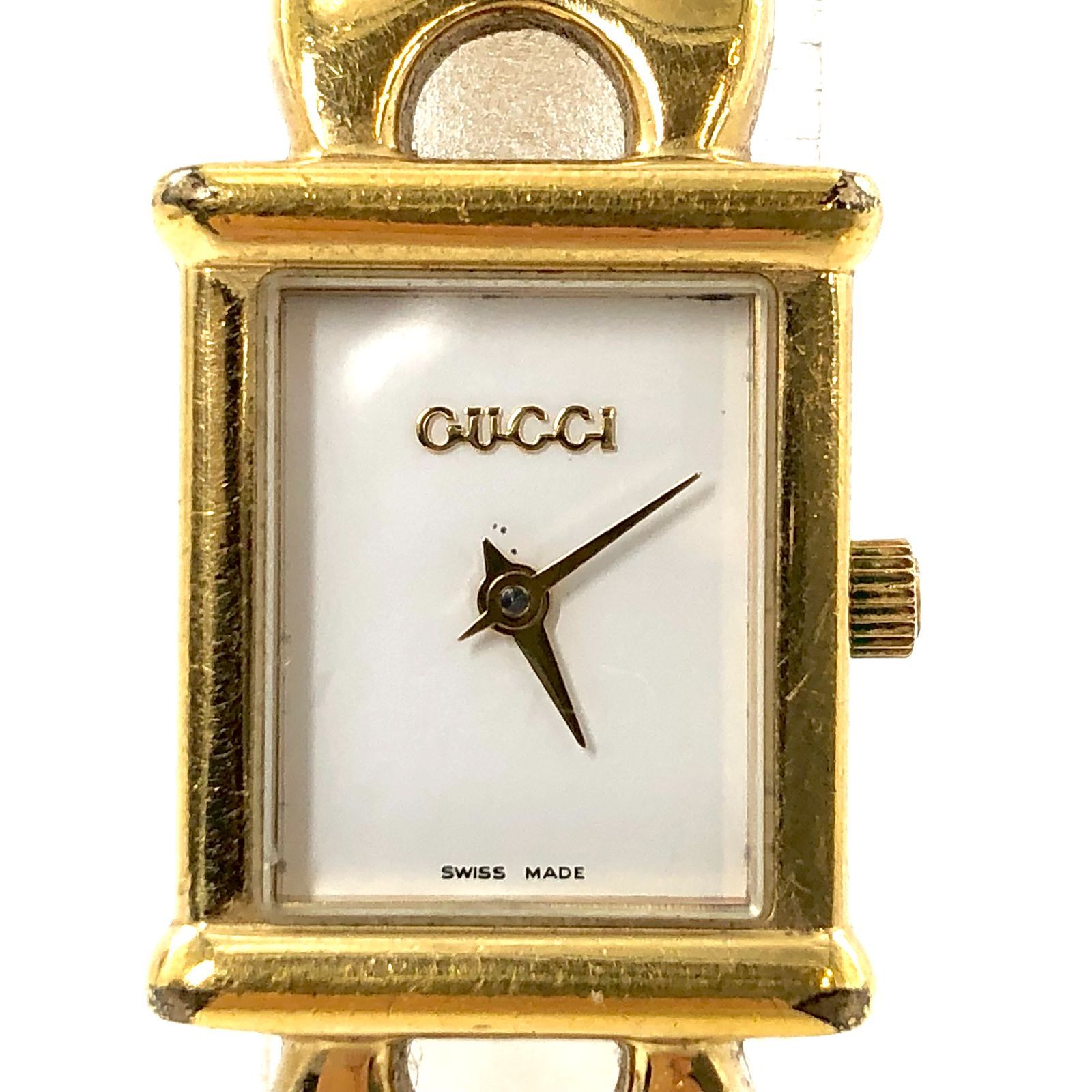 GUCCI グッチ 1800L チェンジベルト SS/QZ ホワイト文字盤