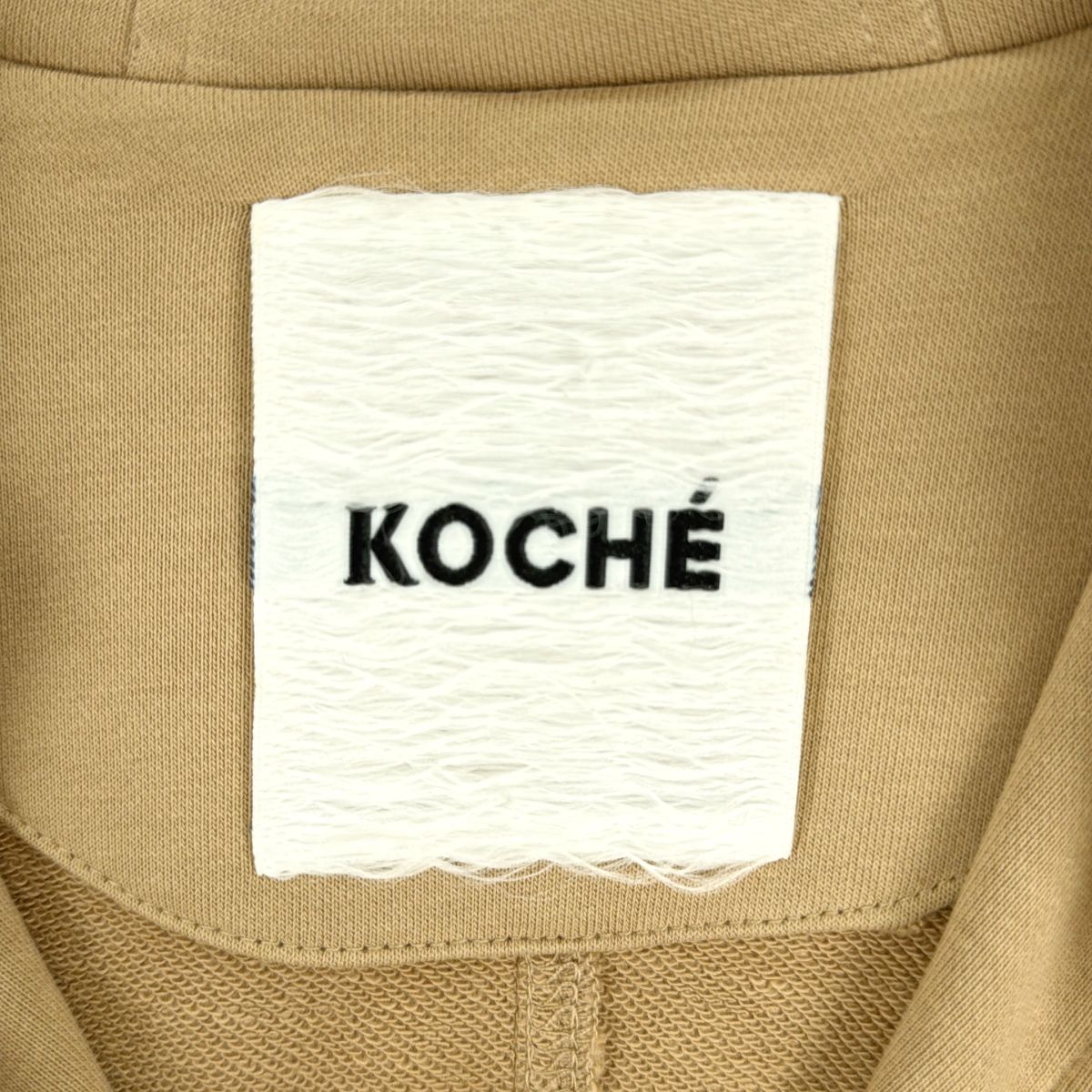KOCHE コシェ フーデッドポンチョケープ  キャメル F ITOSNDZBWBY2 KOCHE - KOCHE コシェ フーデッドポンチョケープ キャメル Fの