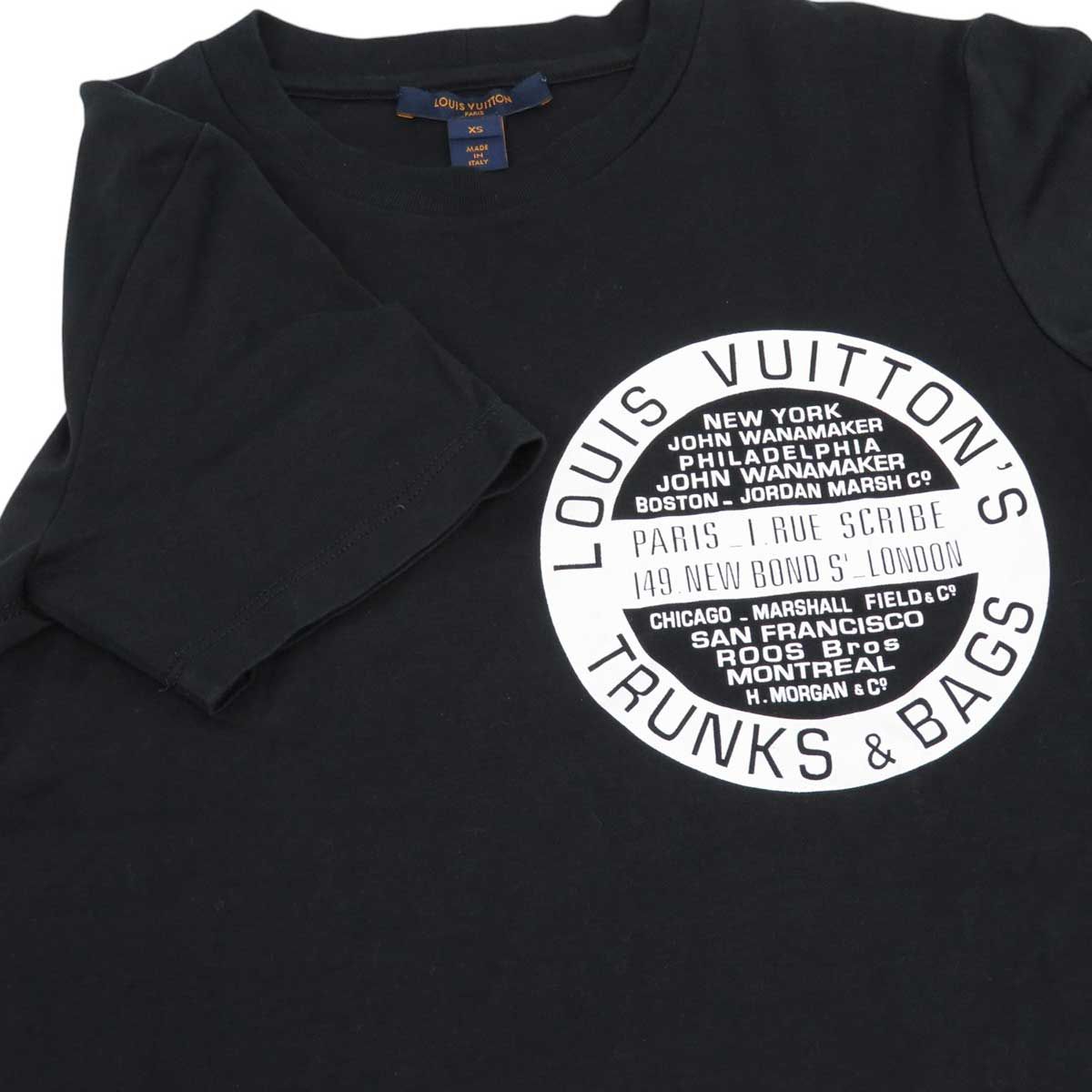LOUIS VUITTON - ルイヴィトン LV スタンプ Tシャツ RW182W DMF FFTS03 レディース ブラック LOUIS VUITTON 【中古】 【アパレル・小物】 ルイヴィトン LV スタンプ Tシャツ RW182W DMF FFTS03