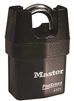 Master Lock Boron Shackle Pro Series Padlock - Keyed Different - Steel Body Hardened Boron Alloy Shackle Iron Shroud - Black (mlk-