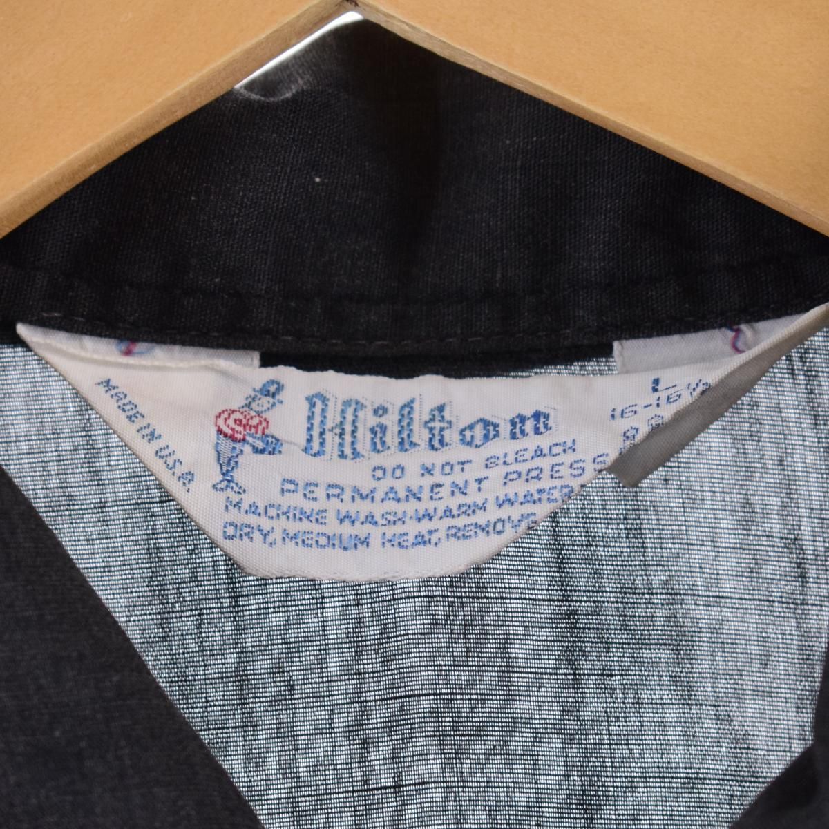 70~80年代 ヒルトン HILTON チェーン刺繍 バックチェーン刺繍 ボウリングシャツ USA製 メンズXL ヴィンテージ /eaa325829